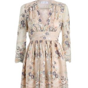 Zimmermann Silk and Embroidered Mini Dress size 1